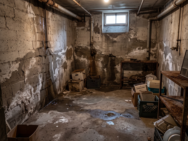 Basement area with moisture concerns